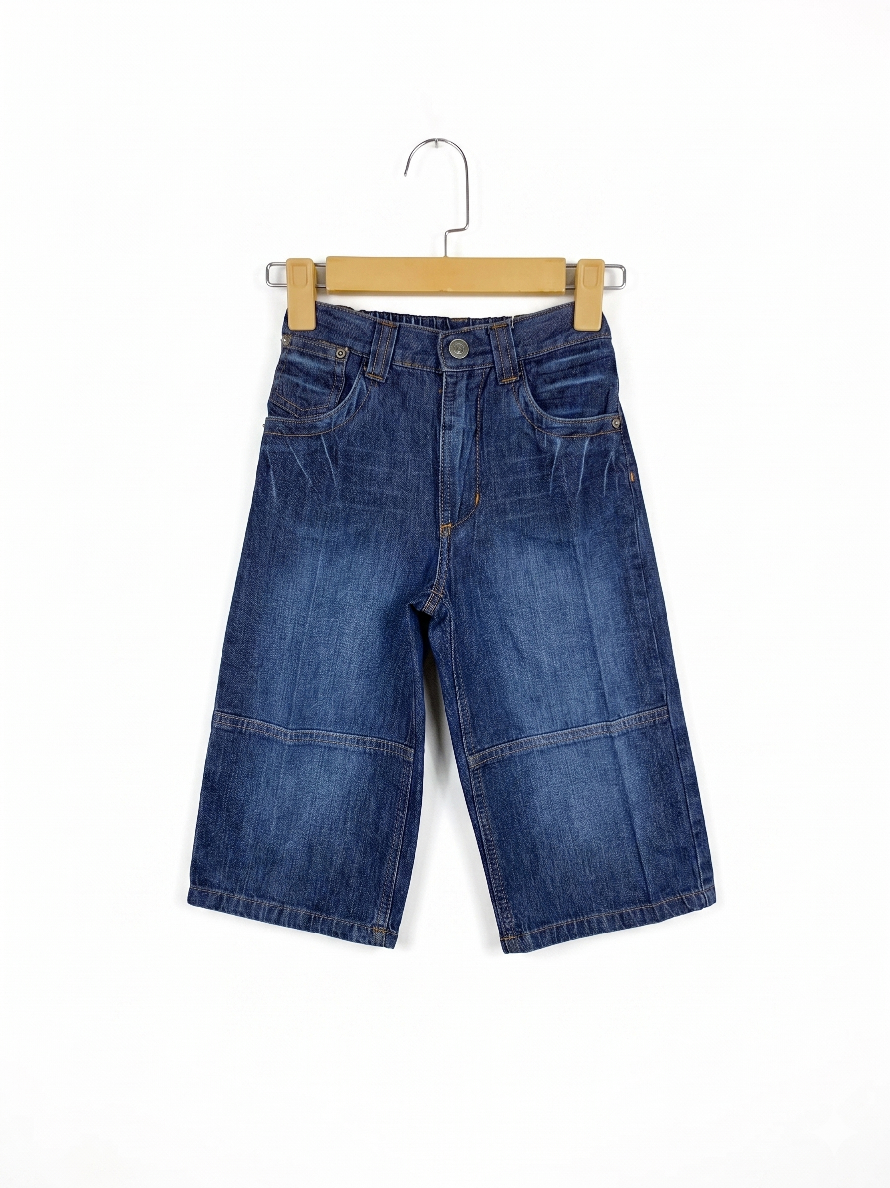 Kids and Friends Boys Mid-Wash Denim Straight Leg Capri Jeans - Size Estimated Age 9 Years AB1
