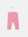 Carter's Baby Girls Pink & White Polka Dot Pull-On Capri Leggings - Size 9 Months Estimated Age 9 Months AB2