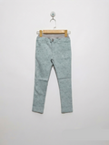 Girls Light Green "Star Print" Slim-Fit Stretch Pants - Size 130 CM Estimated Age 8-9 Years AB2
