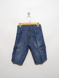 Yigga Boys Blue Denim Cargo Shorts - Size 152 (Estimated Age 12 Years) AB2