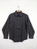 Chaps Boys Solid Black Long Sleeve Button-Down Dress Shirt - Size Estimated Age 14 Years AB1