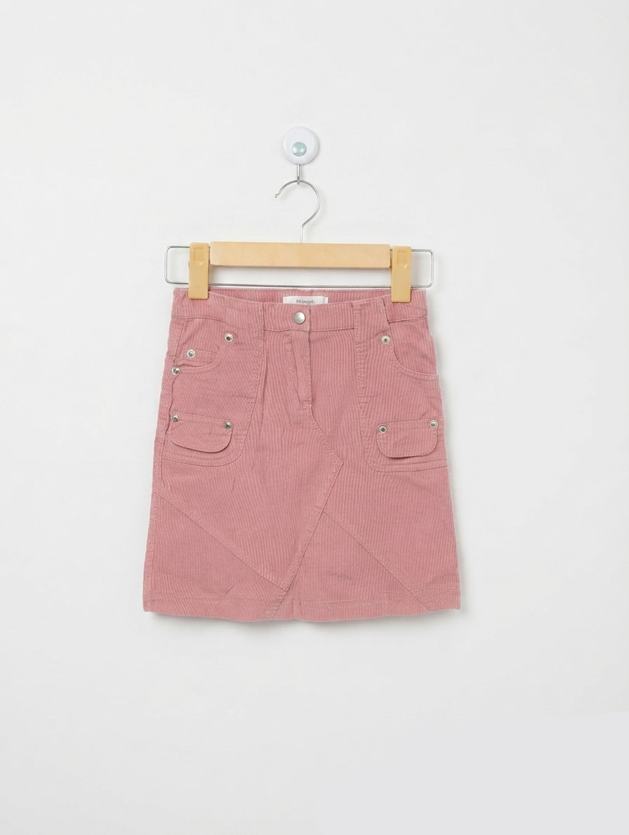 Girls Dusty Rose "Corduroy Pocket" Utility Skirt - Size 5 (Estimated Age 5 Years) AB2
