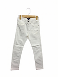 Kiabi Girls Crisp White "Skinny Fit" Denim Jeans - Size Estimated Age 10 Years AB1