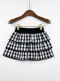 BeBe Kids Black & White Gingham Tiered Ruffle Skirt (Estimated Age 3-4 Years) AB1