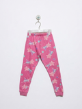 KIDS Girls Pink "Shooting Star" Leggings - Size 5-6Y Estimated Age 5-6 Years AB2