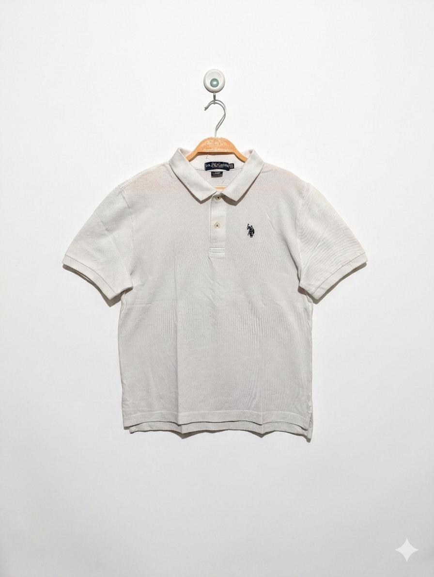 U.S. Polo Assn. Boys Classic White Polo Shirt - Size XXL (18) AB1