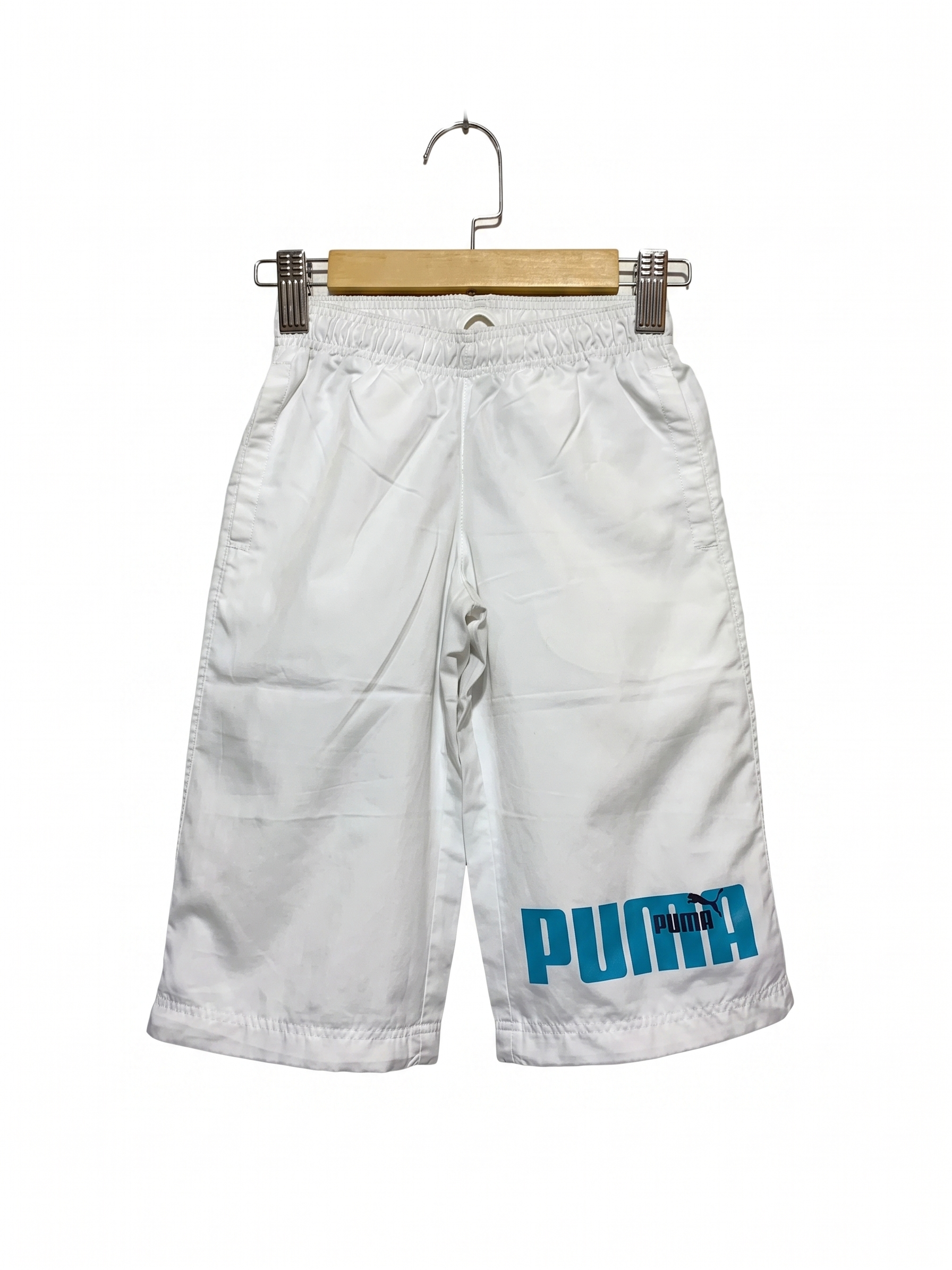 Puma Boys White Lightweight Athletic Quarter-Length Shorts - Size Medium (Estimated Age 10-12Y) AB1