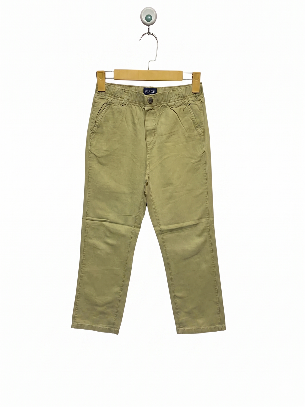 The Children's Place Boys Khaki Pull-On Straight Chino Pants - Size Estimated Age 10 Years AB1