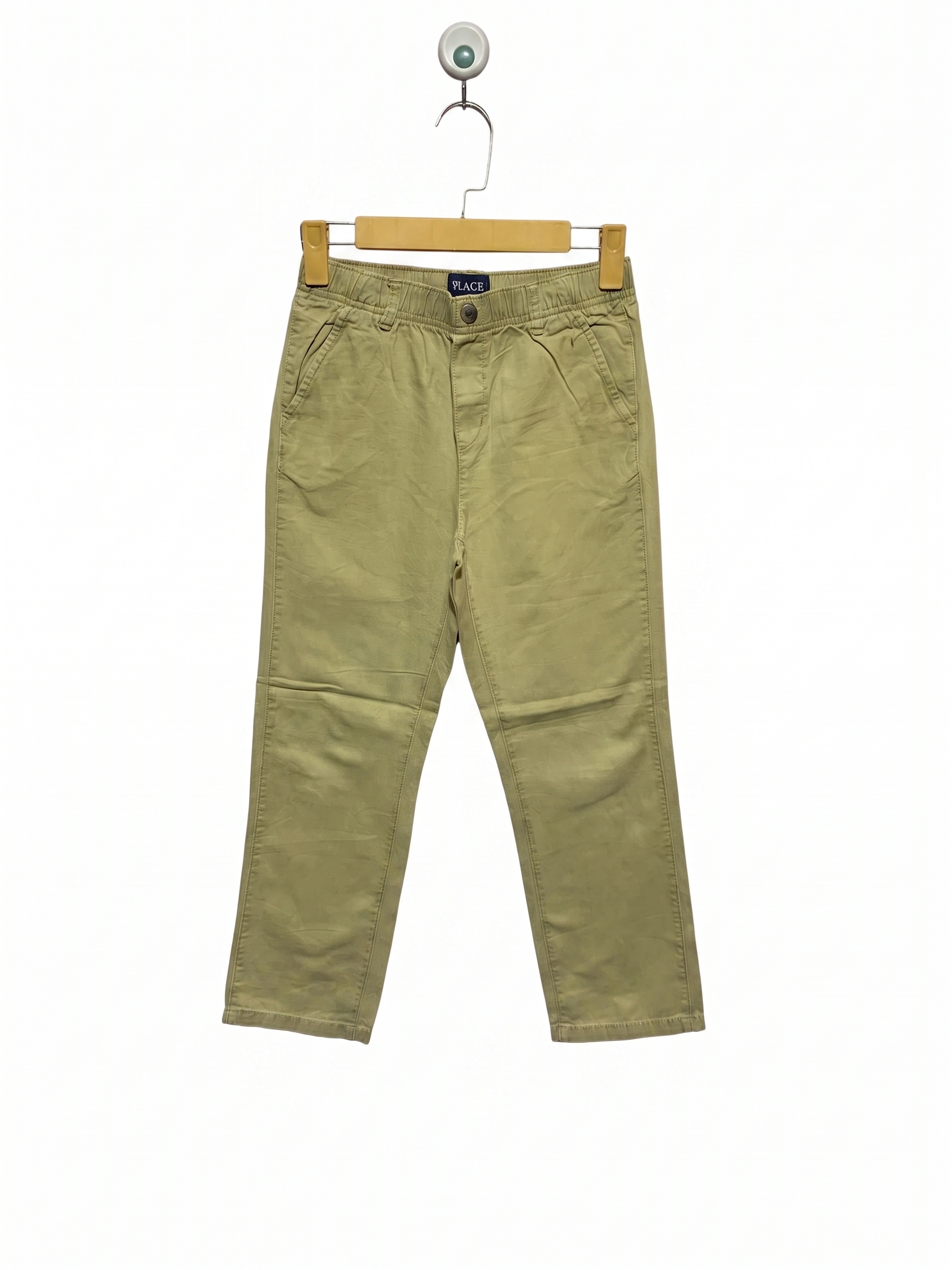 The Children's Place Boys Khaki Pull-On Straight Chino Pants - Size Estimated Age 10 Years AB1