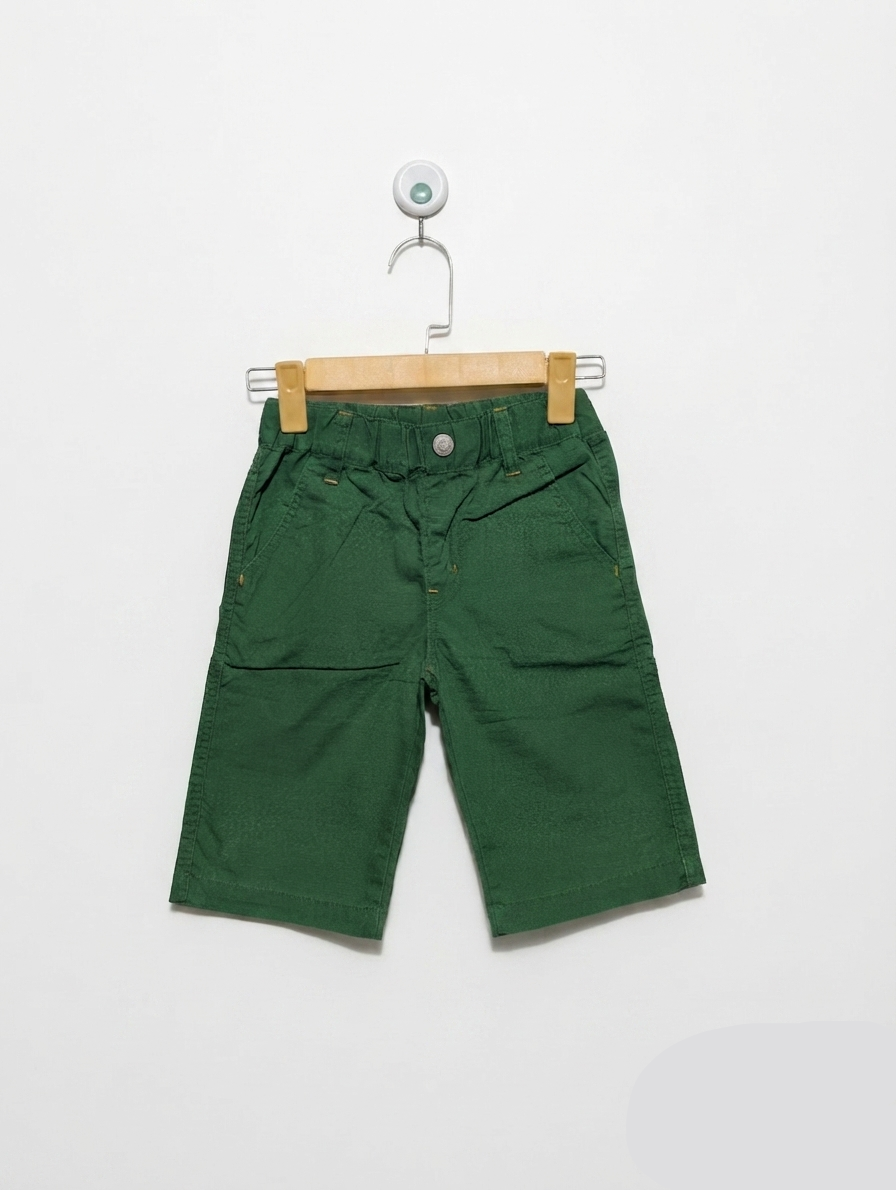 Boys Forest Green Casual Shorts - Size 110 CM (Estimated Age 5-6 Years) AB2