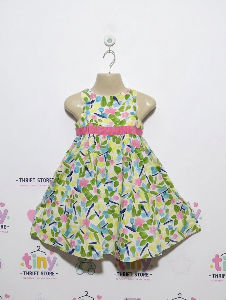 Gymboree Girls Multi-Color Floral Print Sundress - Size 5 Estimated Age 5 Years AB2