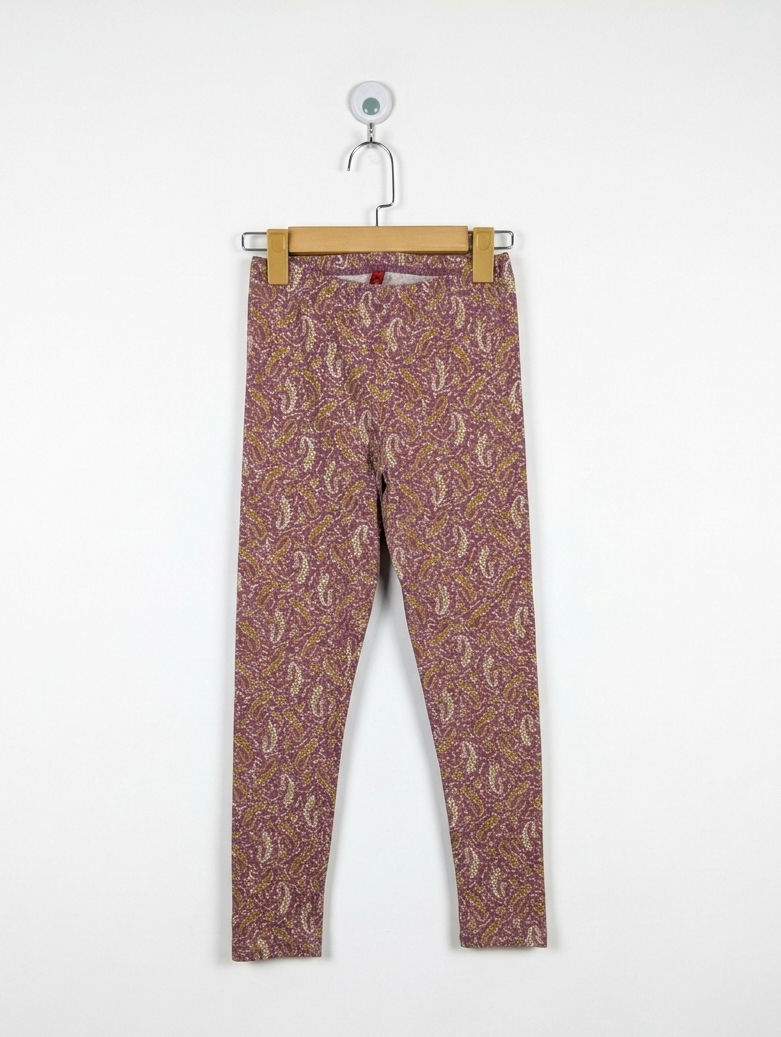 DIDI Girls Mauve "Paisley Pattern" Leggings - Size 10 Estimated Age 10 Years AB2