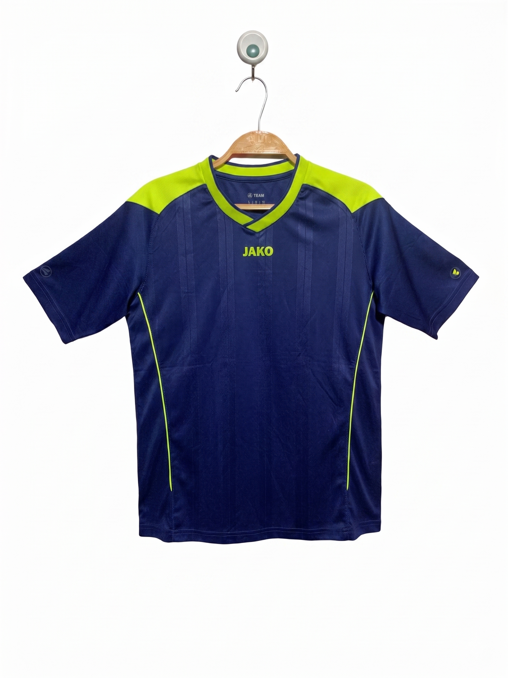 JAKO Boys' Navy & Neon Yellow Striker Training Jersey - Size Estimated Age 11-12 Years AB1