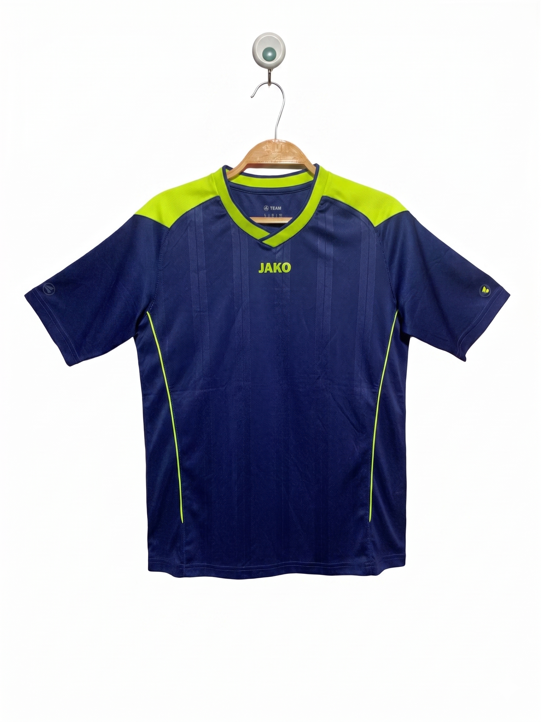 JAKO Boys' Navy & Neon Yellow Striker Training Jersey - Size Estimated Age 11-12 Years AB1