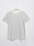 PRIMARK Girls White & Black Glitter Striped Short Sleeve Tee - Size 14-15Y Estimated Age 14-15 Years AB2