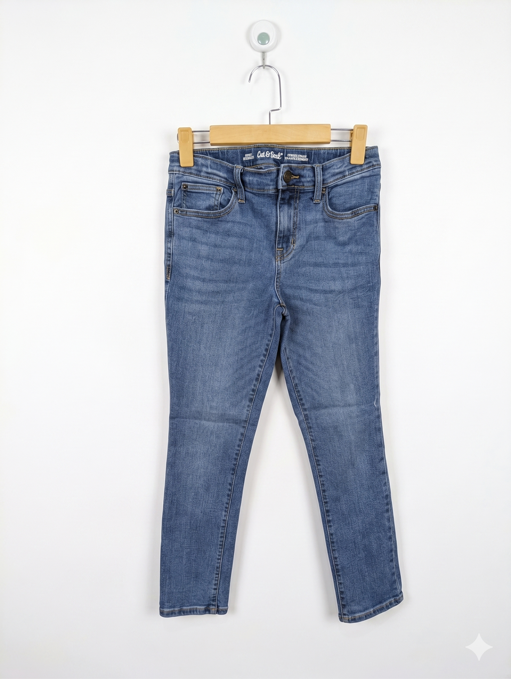 Cat & Jack Boys Medium Wash "Ultimate Stretch" Skinny Denim Jeans - Size 14 (Estimated Age 13-14 Years) AB1