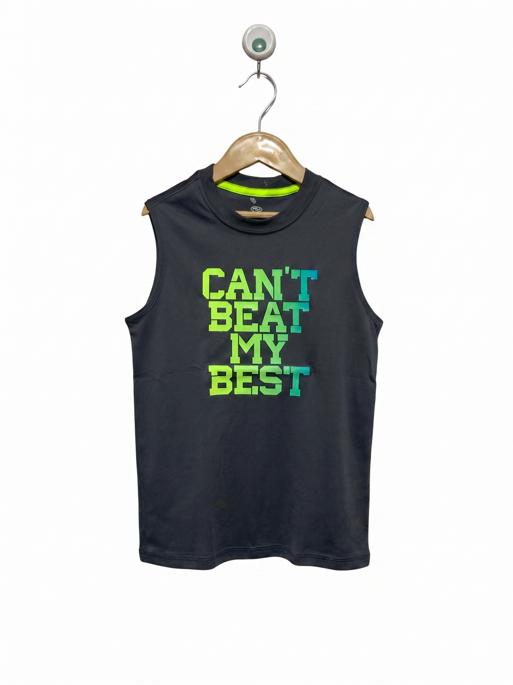 Athletic Works Boys "Can't Beat My Best" Performance Active Tank - Size Medium 8 AB1