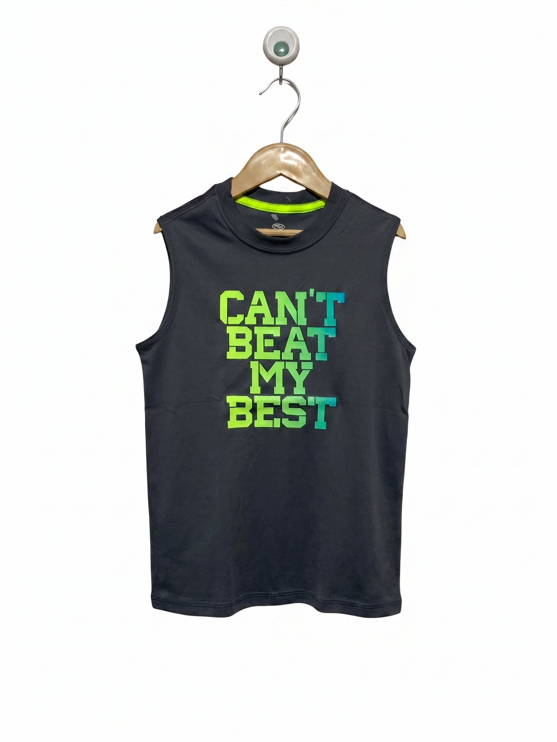 Athletic Works Boys "Can't Beat My Best" Performance Active Tank - Size Medium 8 AB1