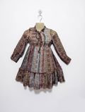 Rare Editions Girls Pink & Multi-Color Bohemian Floral Print Dress - Size 7 Estimated Age 7 Years AB2
