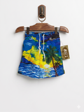 Ali'i Hawaii Boys Tropical Island Sunset Swim Shorts - Size XS AB1