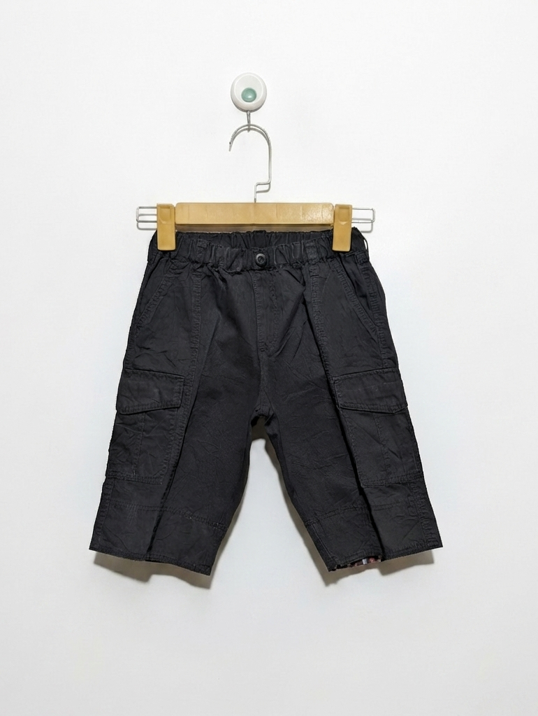 COMME ÇA ISM Boys Charcoal Grey Cargo Shorts - Size 120A, Estimated Age 6-7 Years AB2