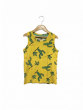 Little Kids Boys Yellow Cactus Print Sleeveless Tank Top - Size 6-7 Yrs AB1