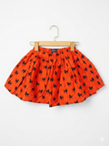 The Children's Place Girls Red "Polka Dot Poodle" Pleated Skirt - Size Estimated Age 7-8 Years AB1