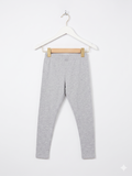 Pocopiano Girls Heather Grey Soft Knit Basic Leggings - Size Estimated Age 12Y AB1