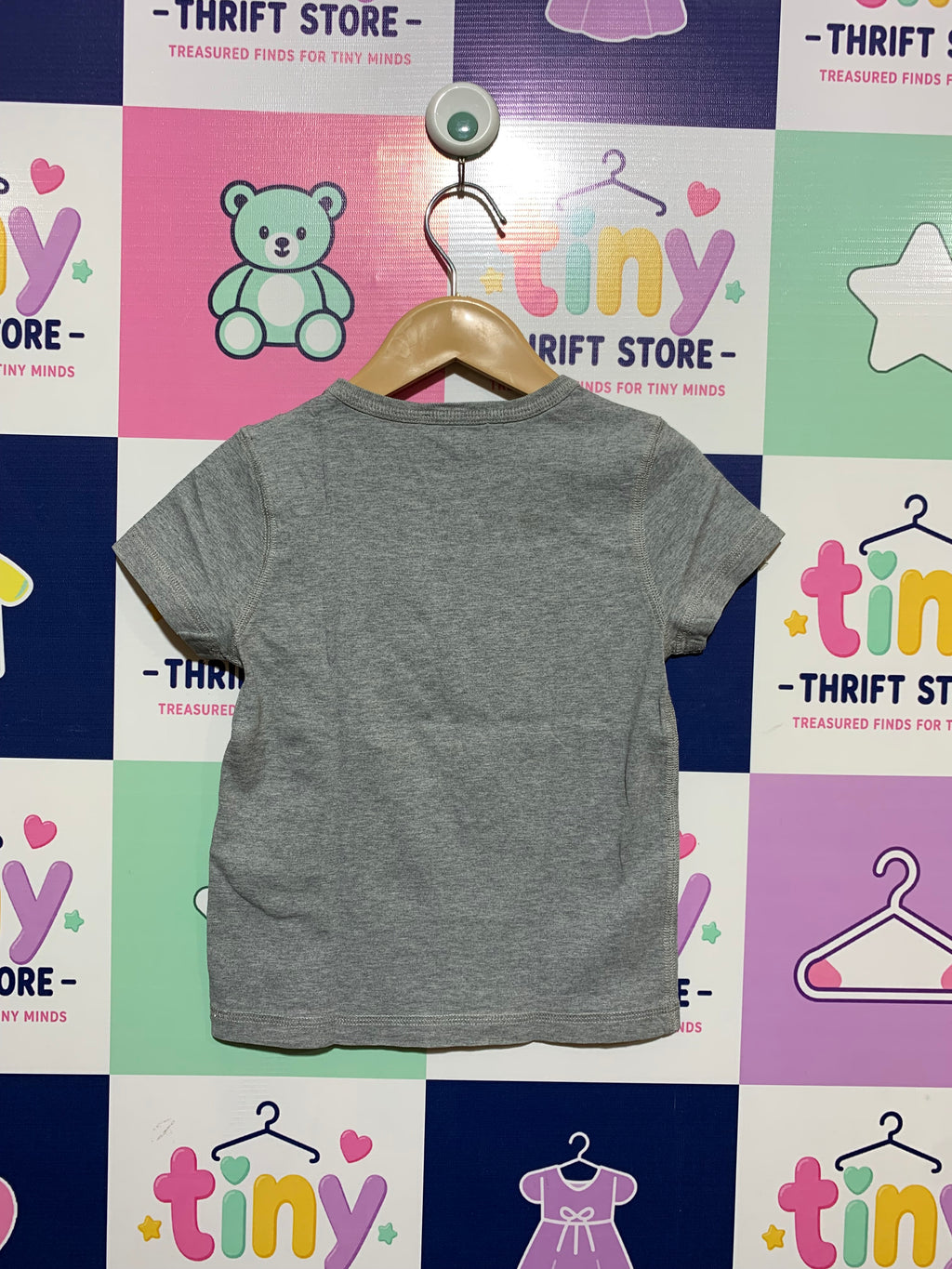 Burberry Kids Vertical Logo Embossed T-Shirt - Size 4Y / 104cm AB1