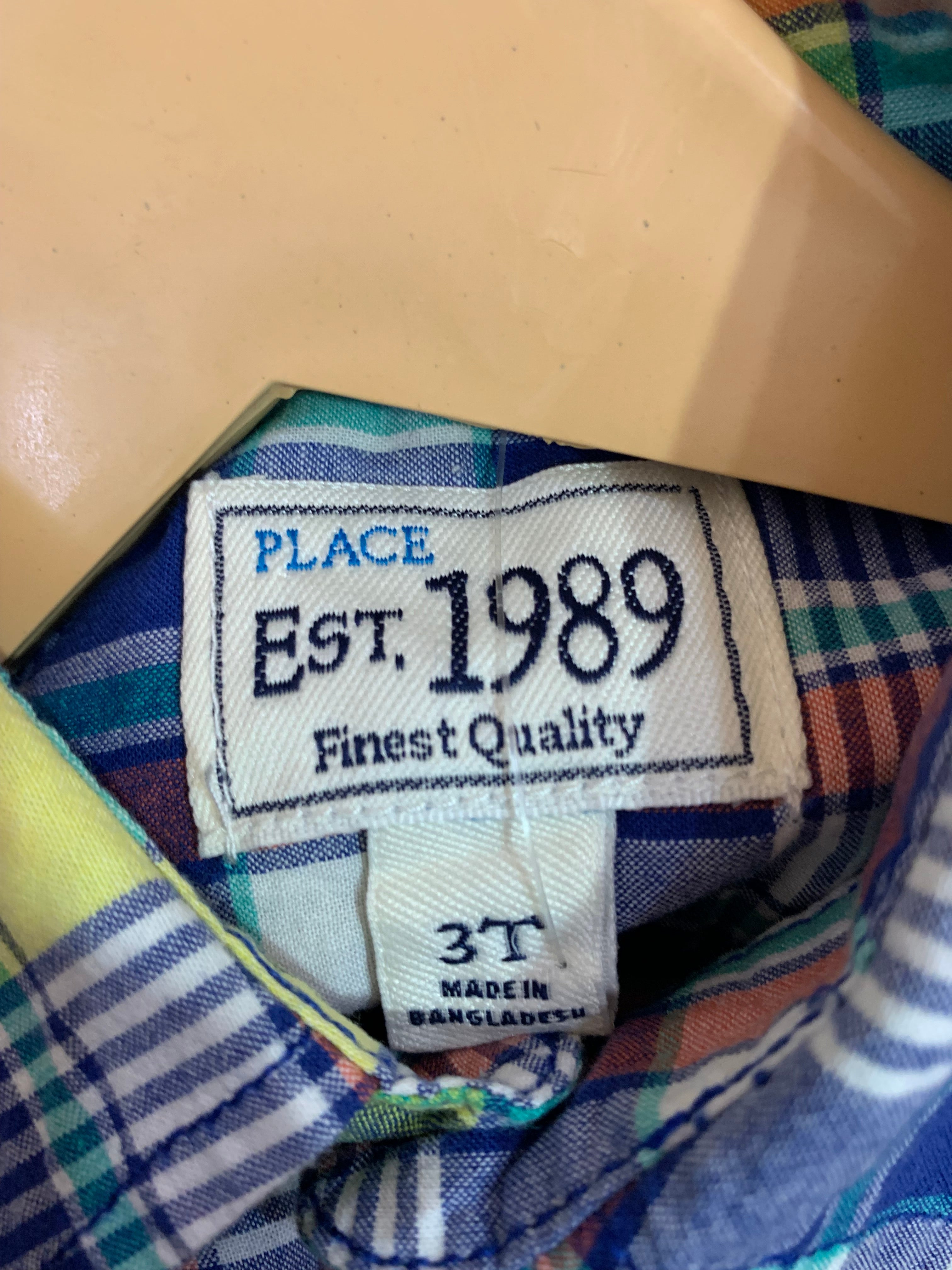 The Children's Place Boys Multi-Color Plaid Button-Down Shirt - Size 3T AB1