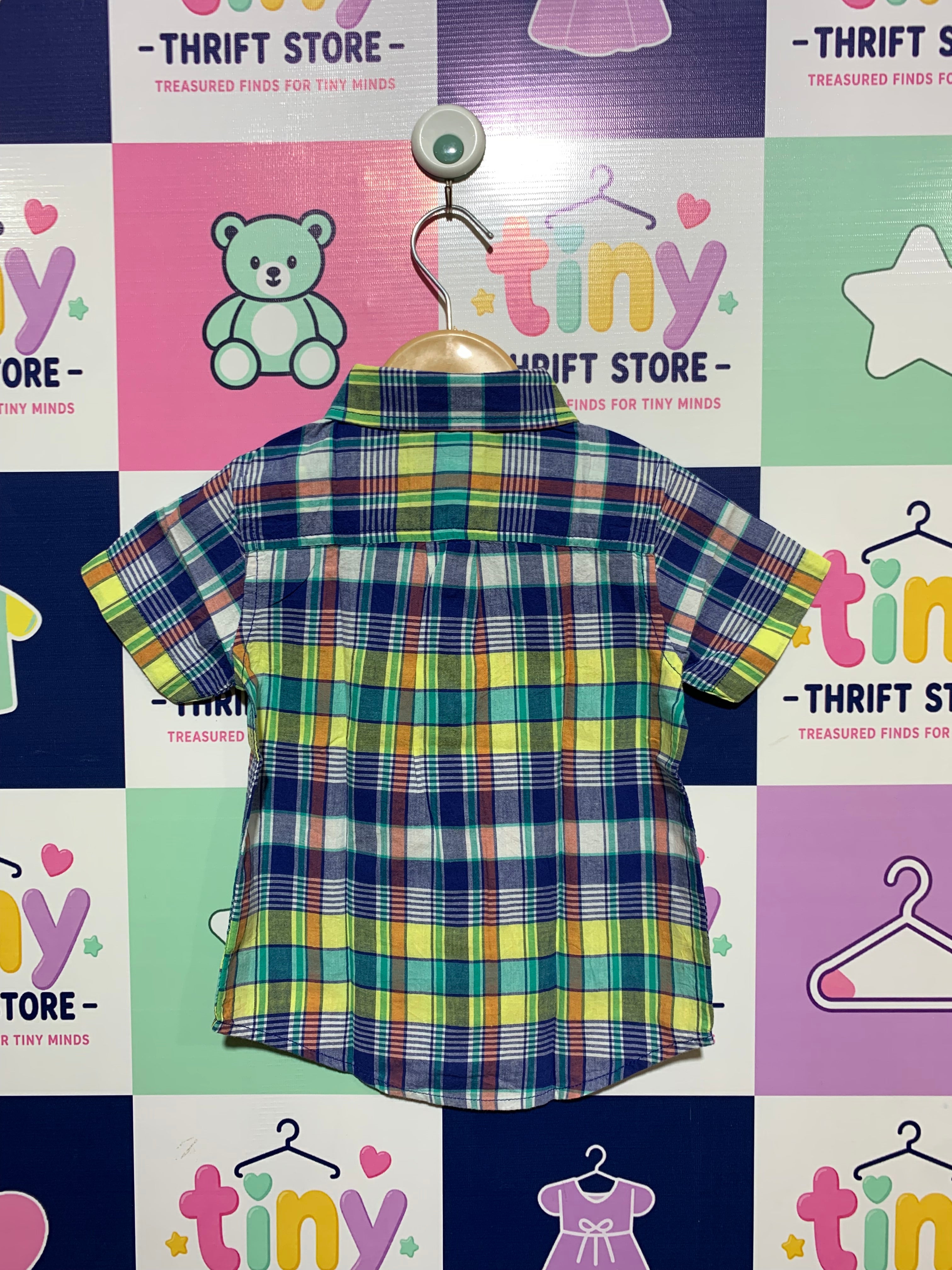 The Children's Place Boys Multi-Color Plaid Button-Down Shirt - Size 3T AB1