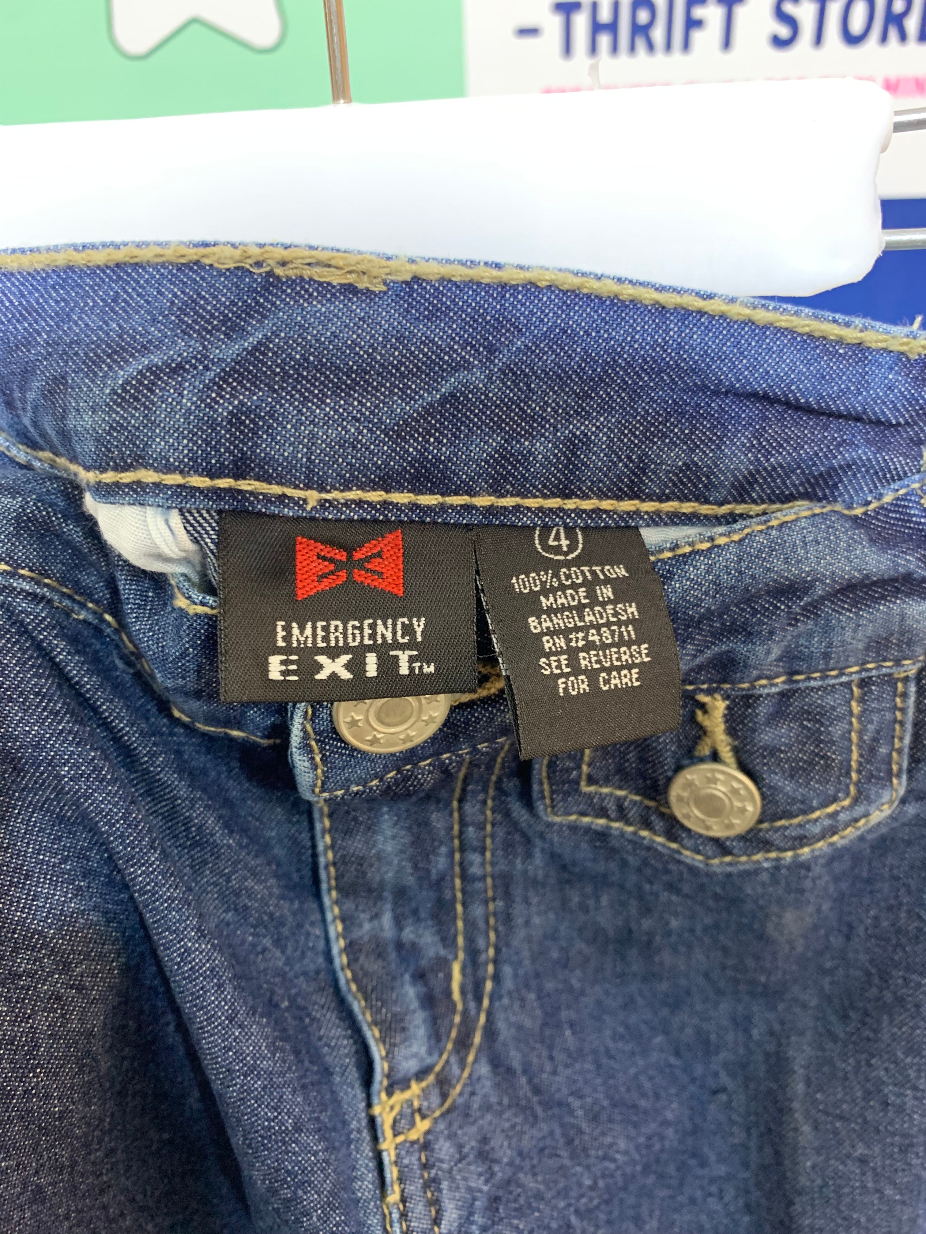Emergency Exit Boys Classic Denim Shorts - Size 4 AB1