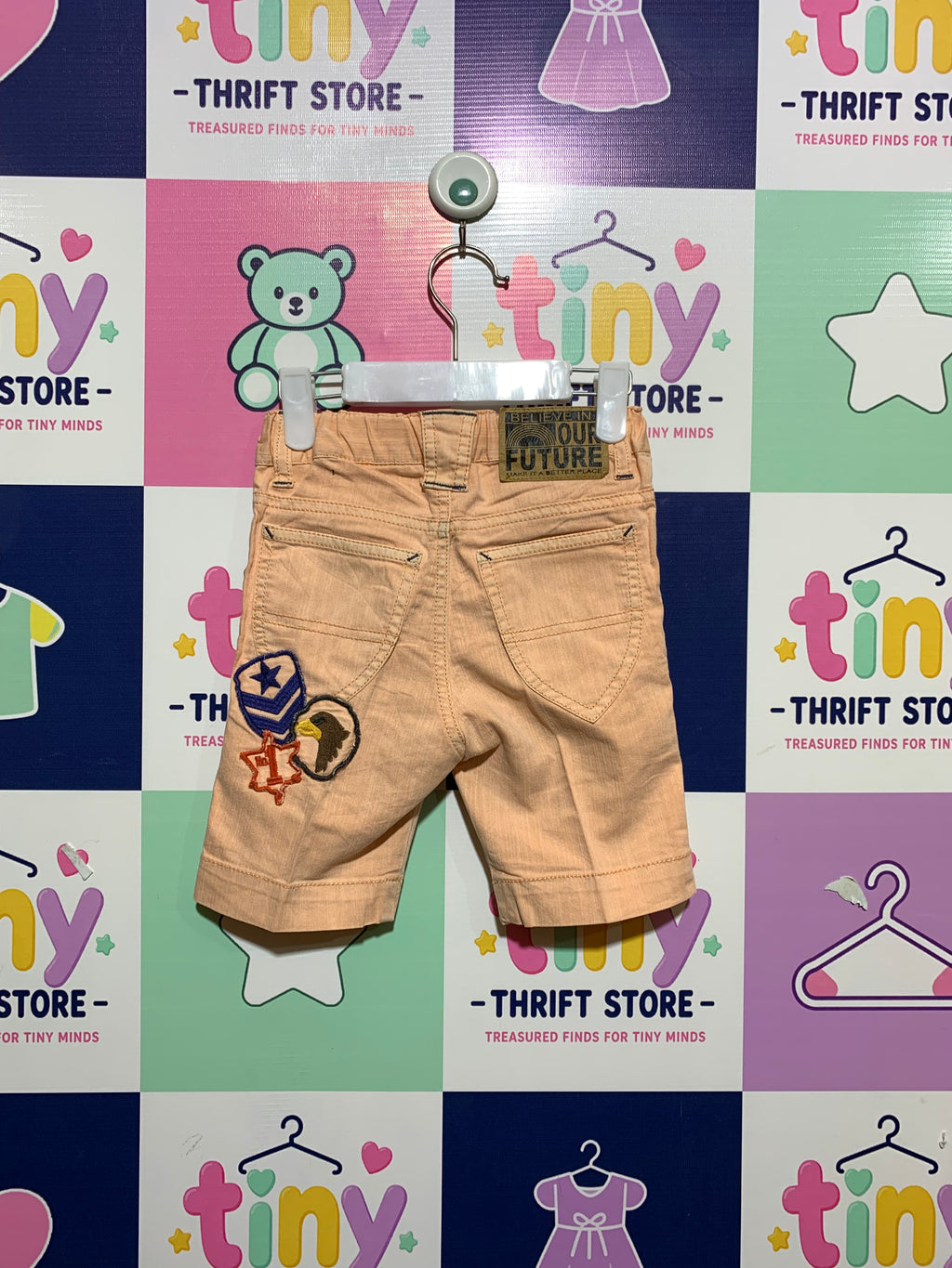 Junk Store Magnificent Garment Peach Utility Shorts - Size 2-3 Years AB1