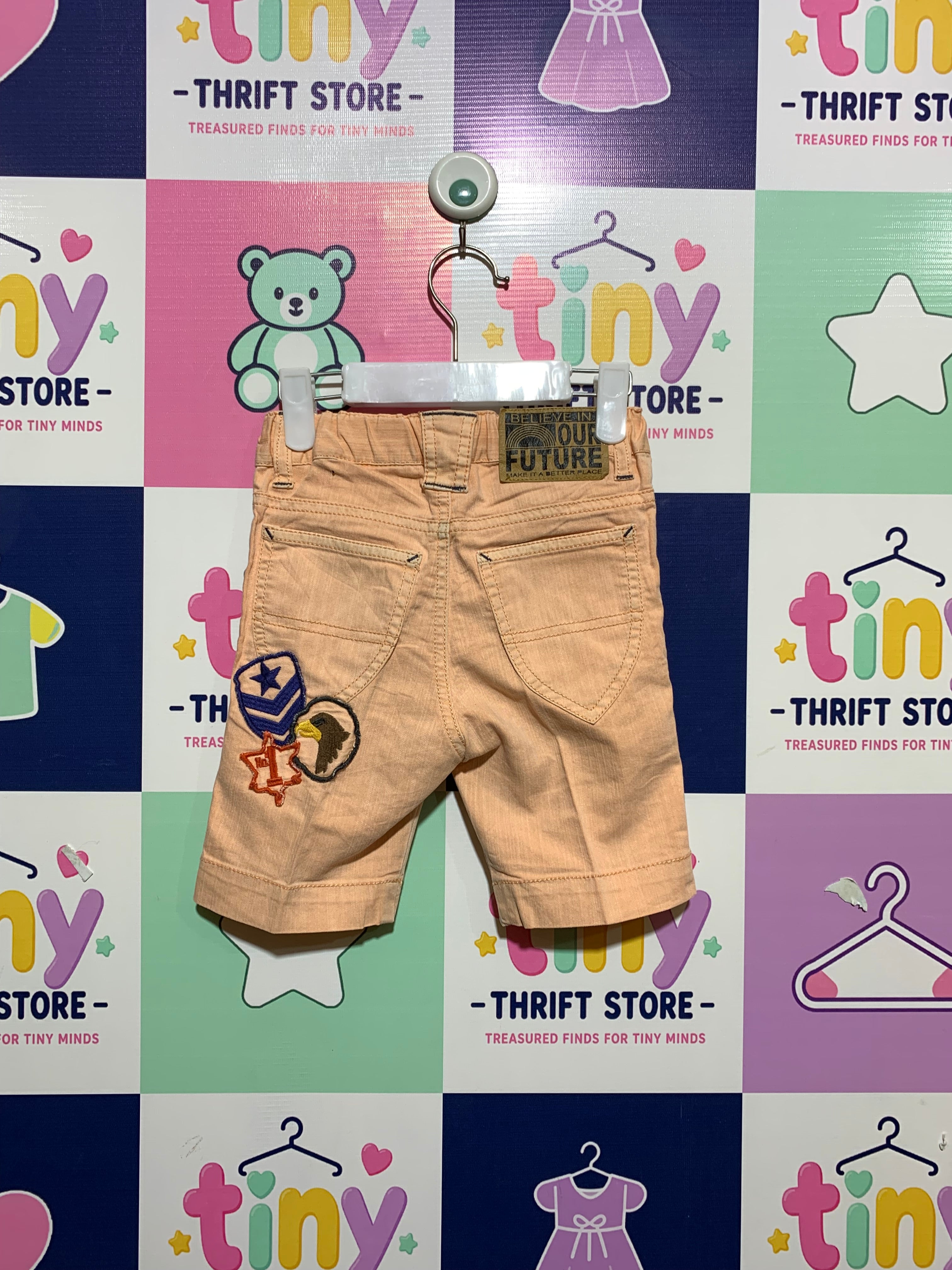 Junk Store Magnificent Garment Peach Utility Shorts - Size 2-3 Years AB1