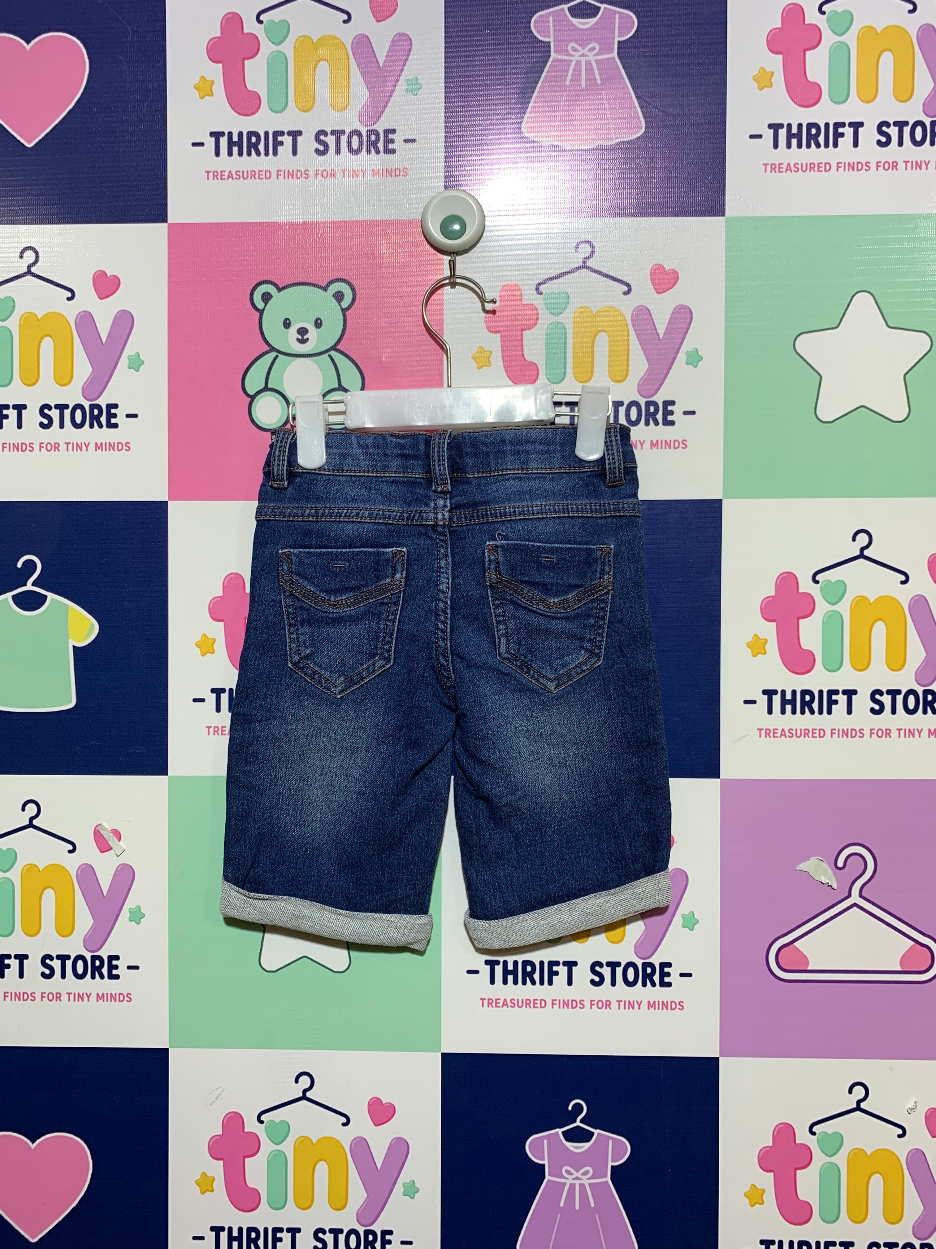 Inextenso Kids Regular Fit Cuffed Denim Shorts - Size 4Y AB1
