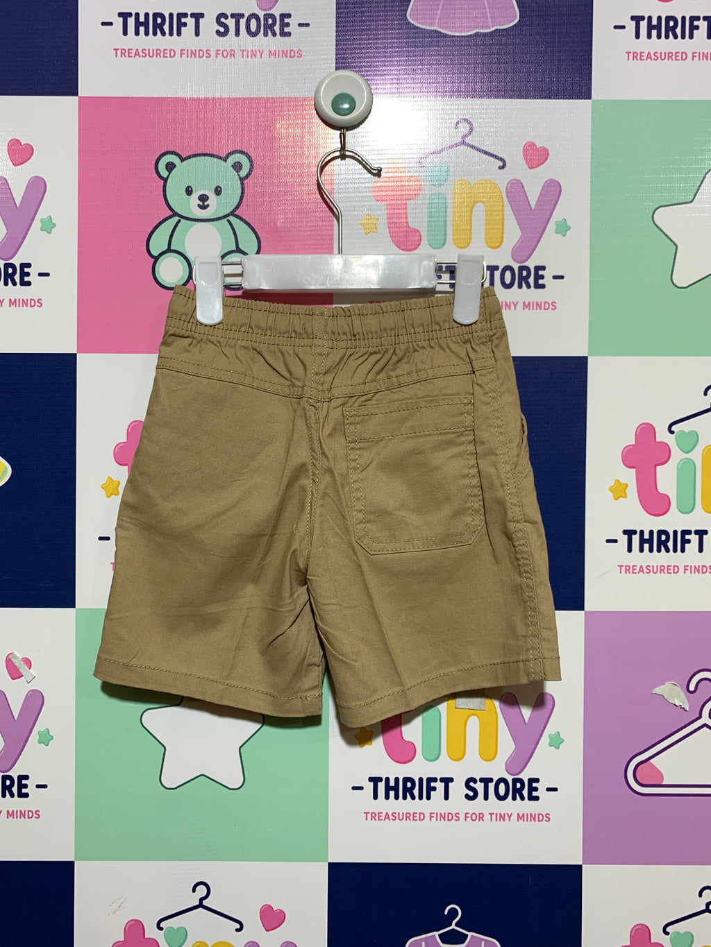 Wonder Nation Boys School Uniform Approved Khaki Shorts - Size 4-5 Years AB1