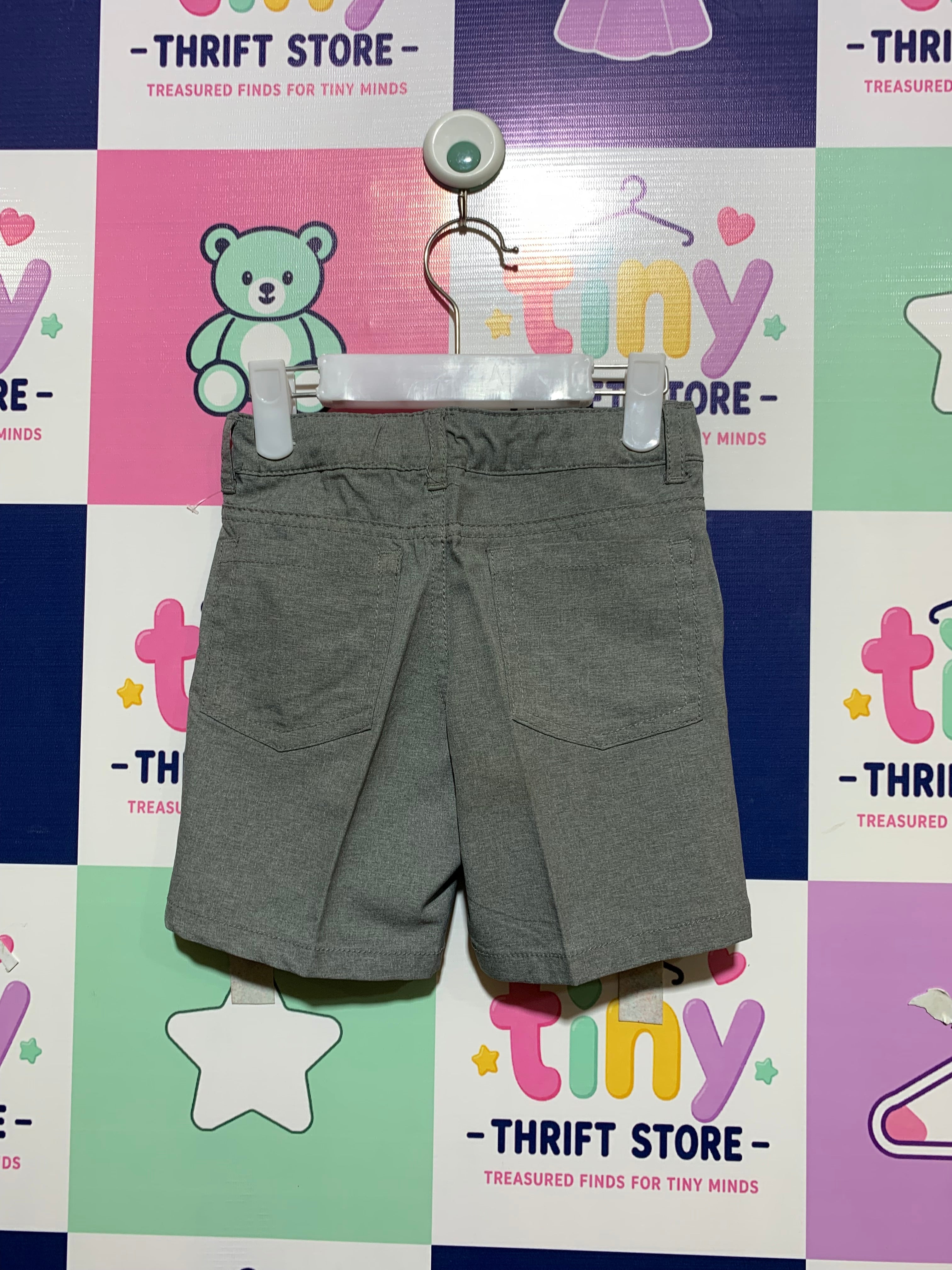 Cat & Jack Boys' Heathered Grey Flat-Front Chino Shorts - Size 4T AB1