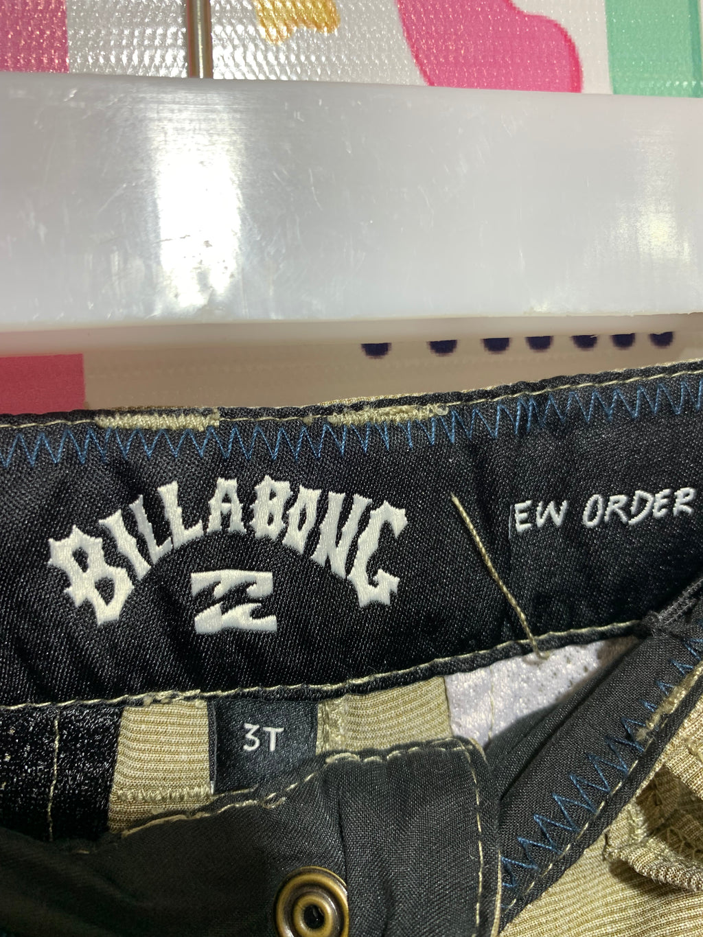 Billabong New Order Boys Khaki Chino Hybrid Shorts - Size 3T AB1
