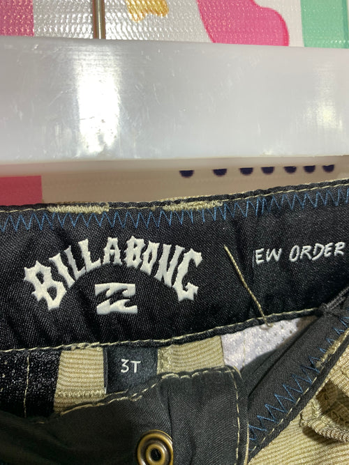 Billabong New Order Boys Khaki Chino Hybrid Shorts - Size 3T AB1