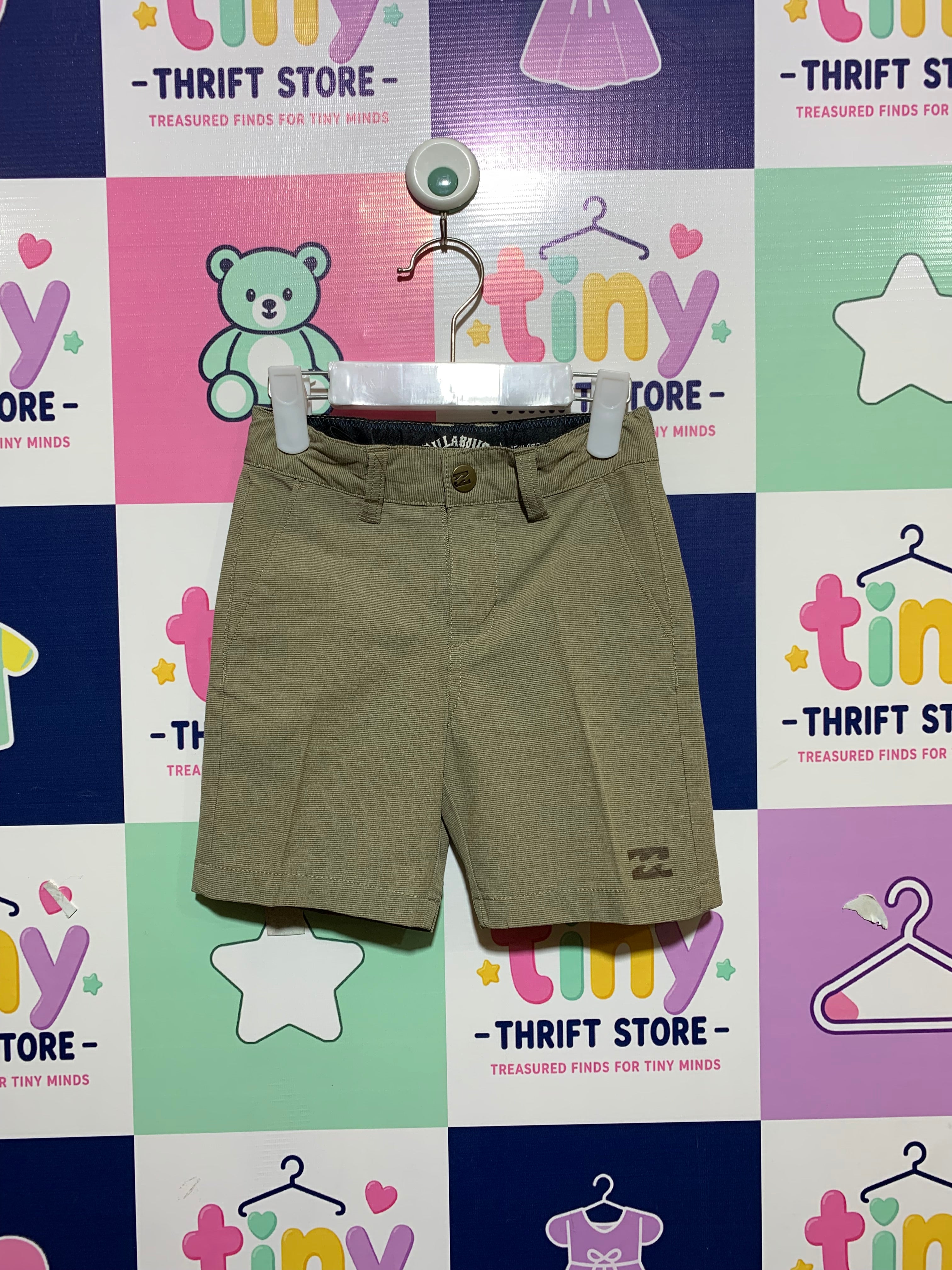 Billabong New Order Boys Khaki Chino Hybrid Shorts - Size 3T AB1