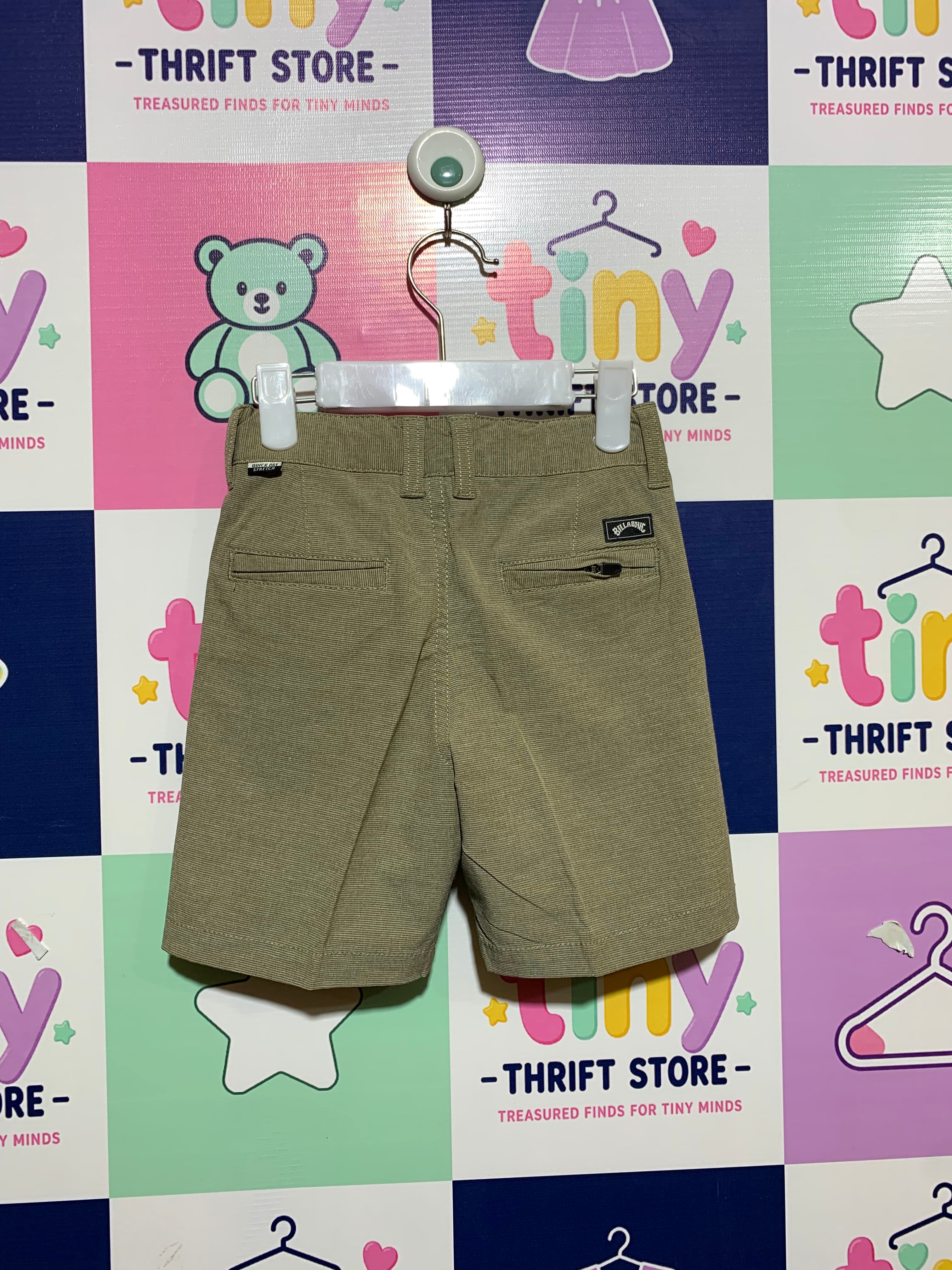 Billabong New Order Boys Khaki Chino Hybrid Shorts - Size 3T AB1