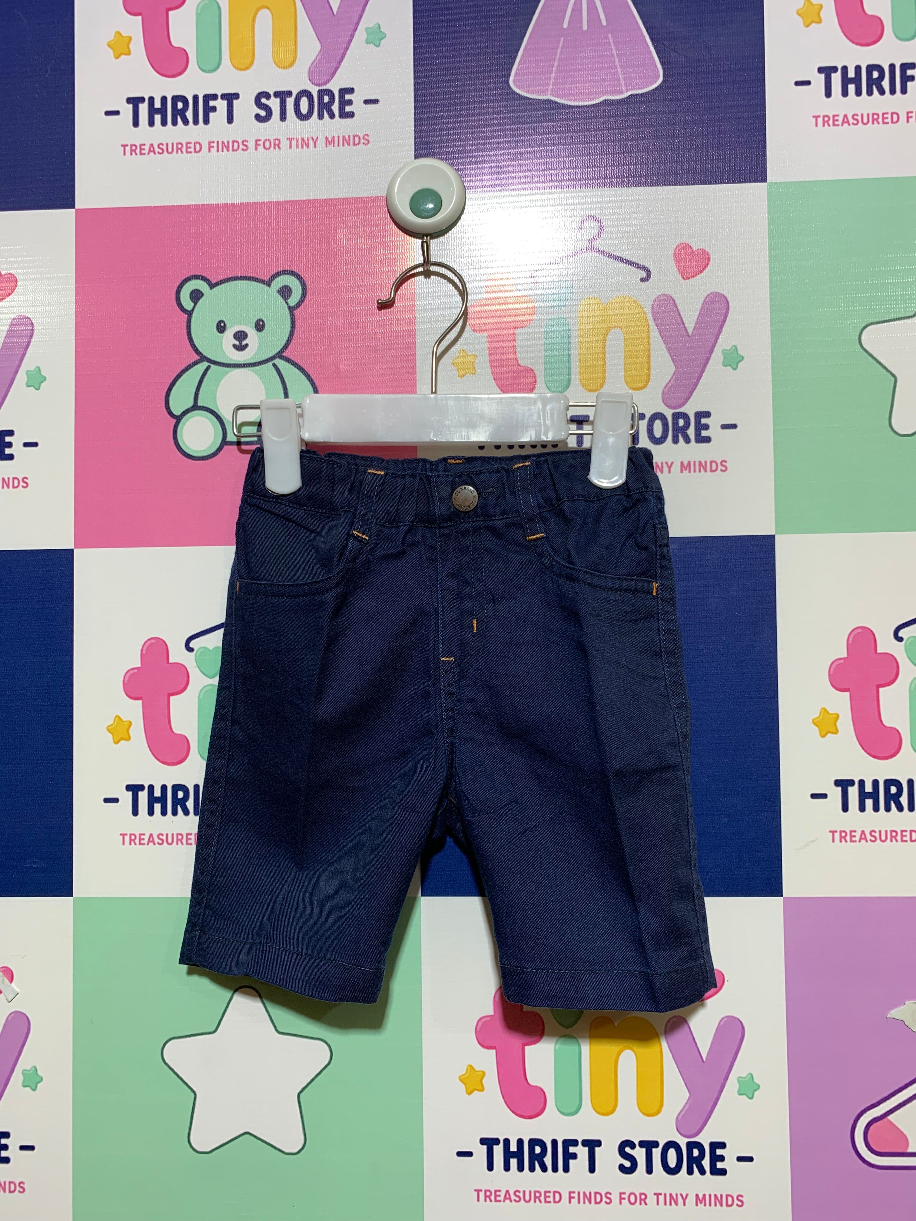 Elfindoll Classic Boys Navy Twill Chino Shorts - Size 2-3 Years AB1