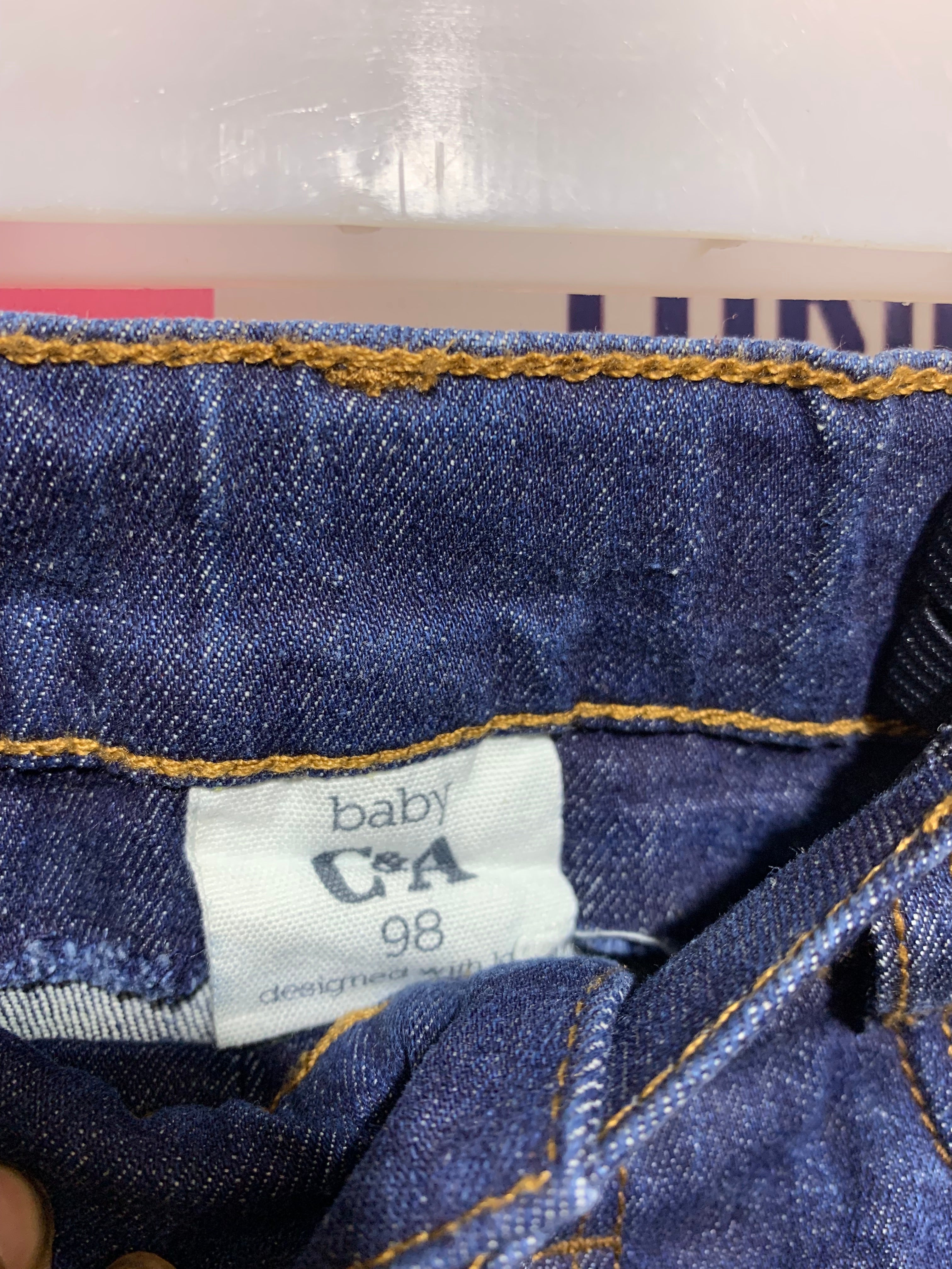 Baby C&A Slim Fit Dark Wash Denim Jeans - Size 2-3 Years AB1