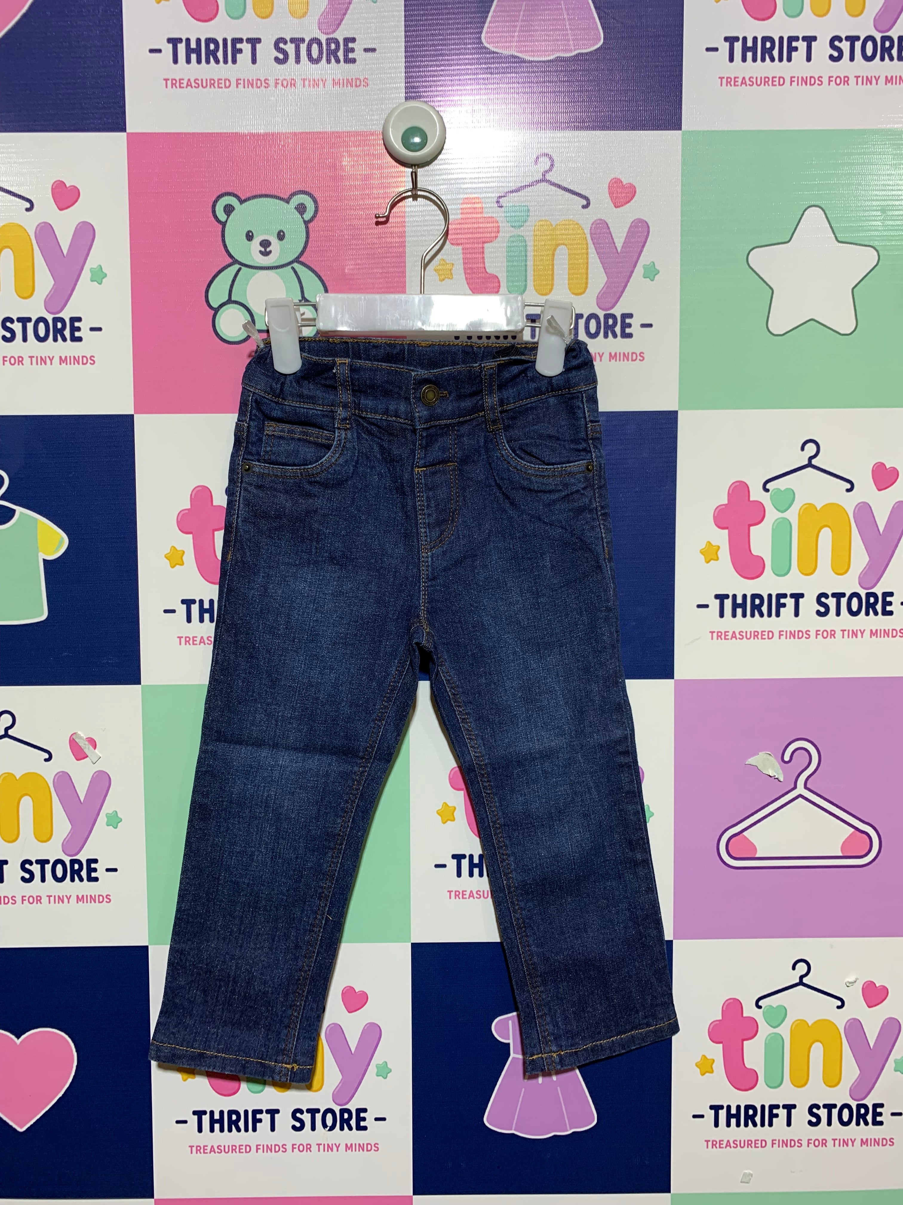 Baby C&A Slim Fit Dark Wash Denim Jeans - Size 2-3 Years AB1