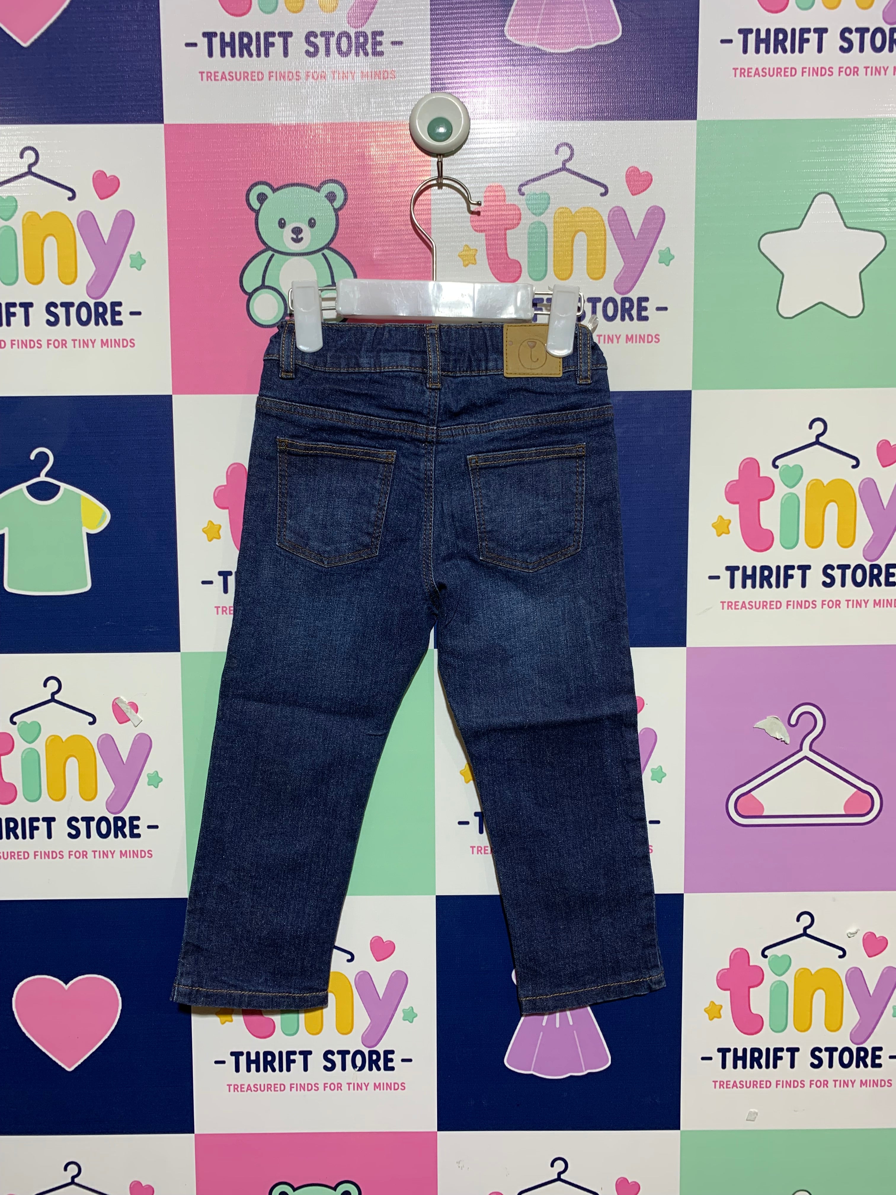 Baby C&A Slim Fit Dark Wash Denim Jeans - Size 2-3 Years AB1
