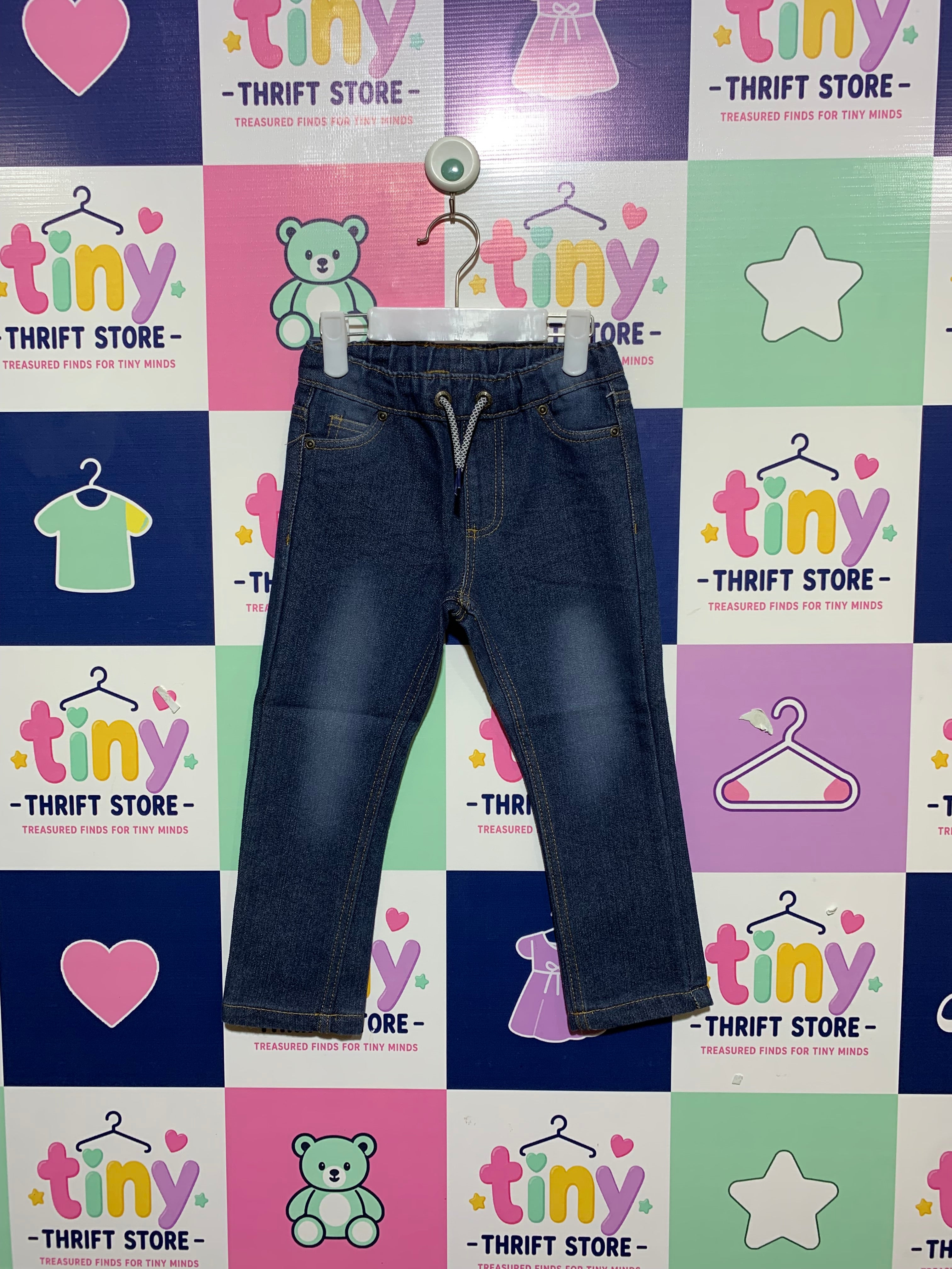 Kiki & Koko Baby Boy Medium Wash Denim Jogger Jeans - Size 2-3 Years AB1