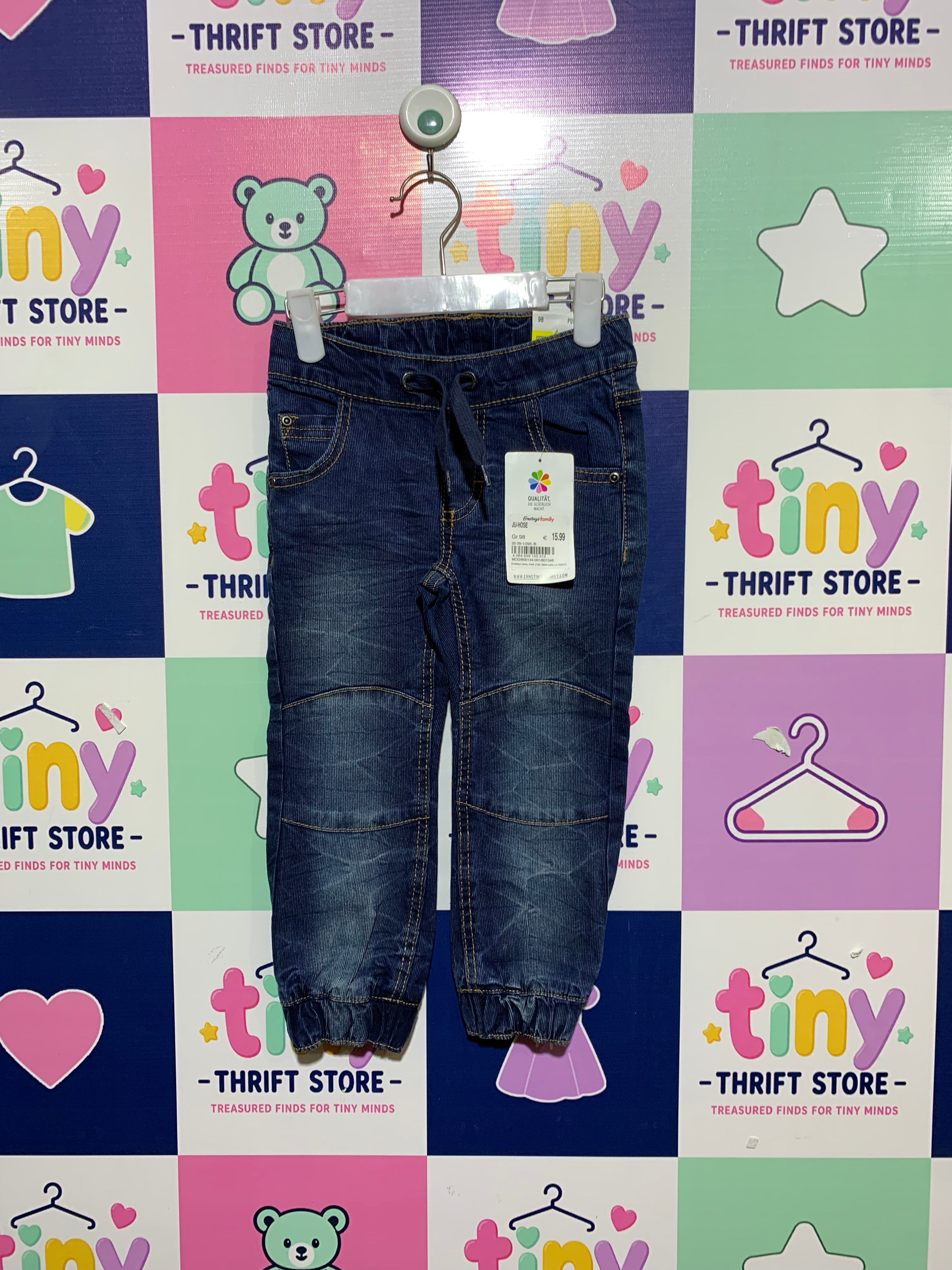 Topolino Baby Boys' Ribbed Denim Jogger Jeans - Size 2-3 Years AB1