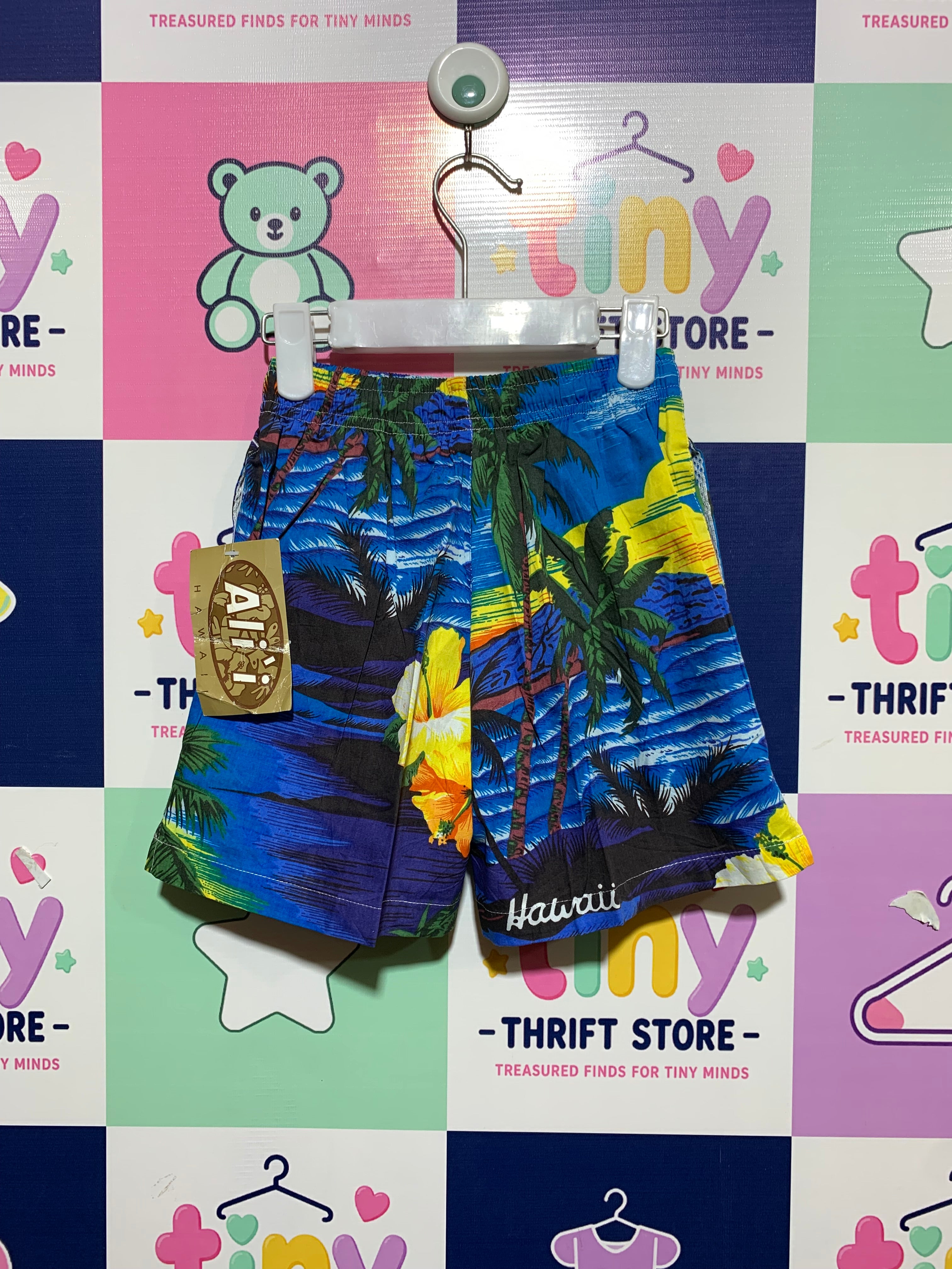 Ali'i Hawaii Boys Tropical Island Sunset Swim Shorts - Size XS AB1