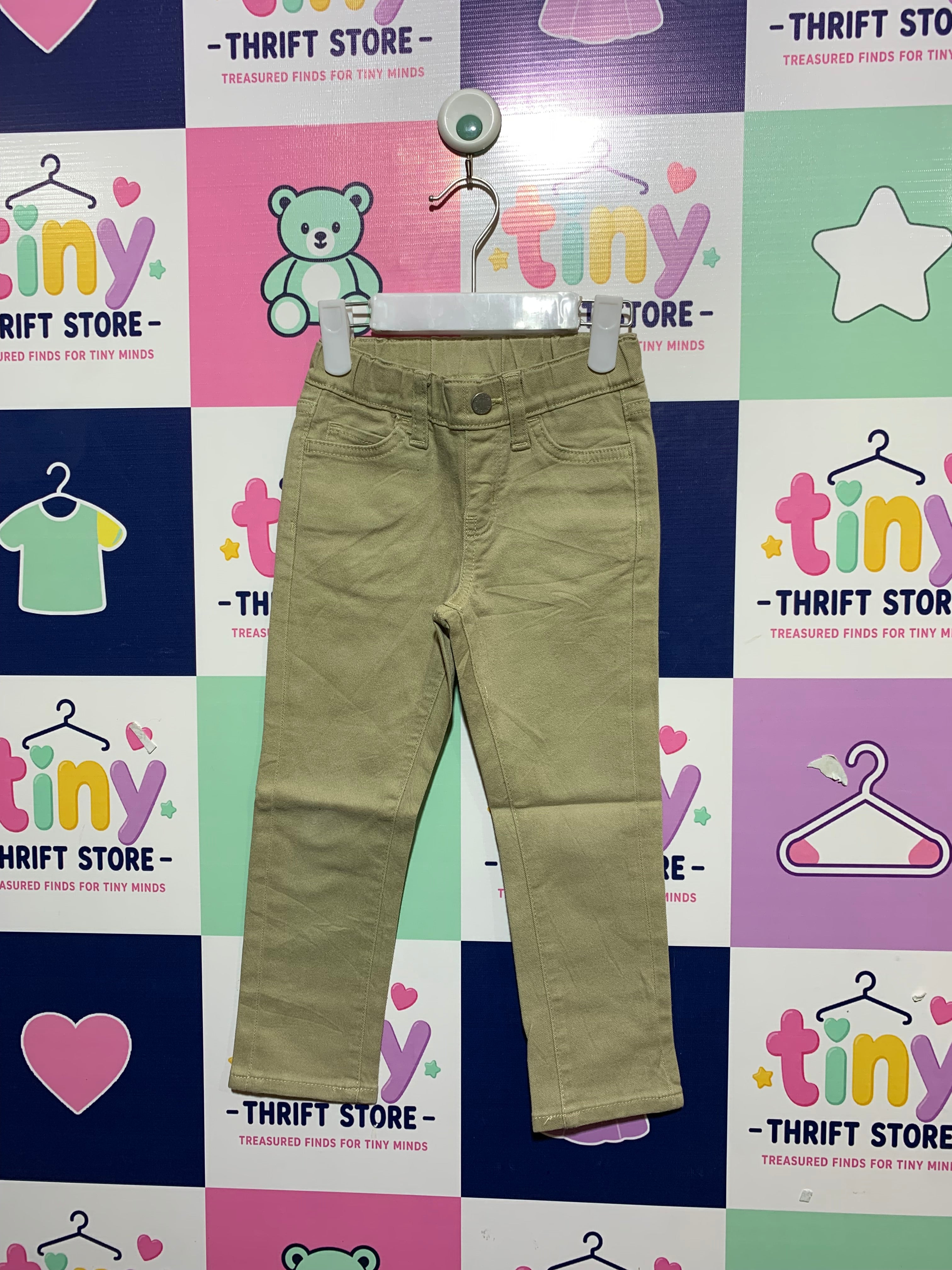 UNIQLO Kids XS Beige Stretch Twill Pants - 3 to 4 Years AB1