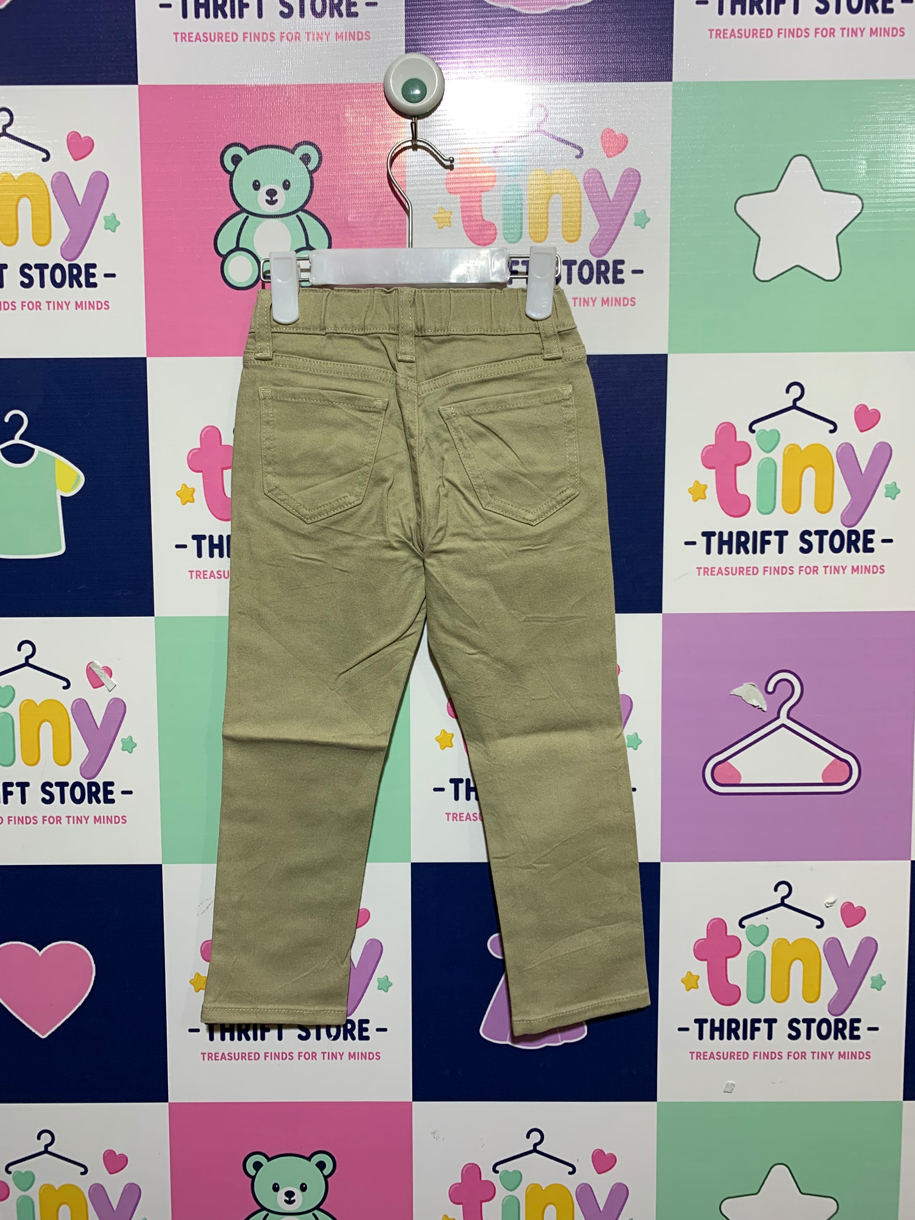 UNIQLO Kids XS Beige Stretch Twill Pants - 3 to 4 Years AB1